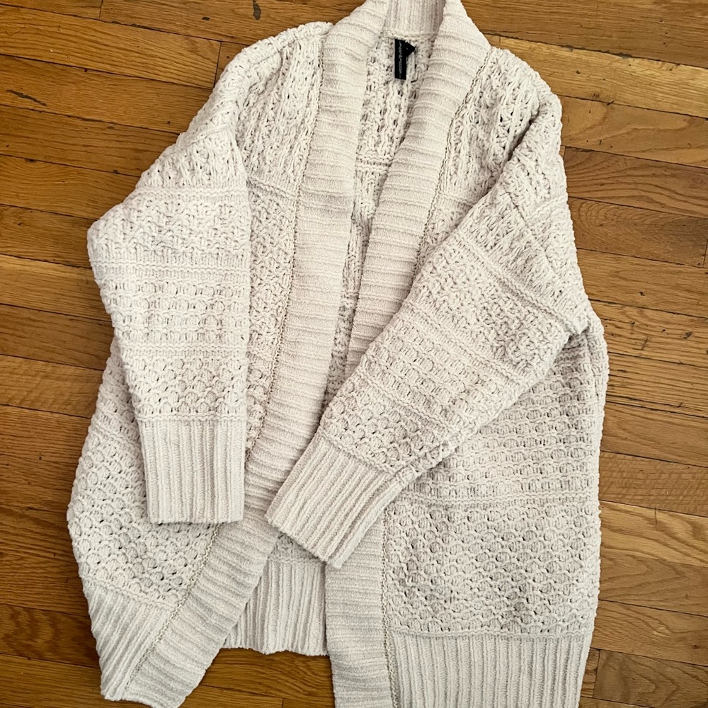 Moon River Contrast Stitch Cardigan Cream Size M/L main image 1